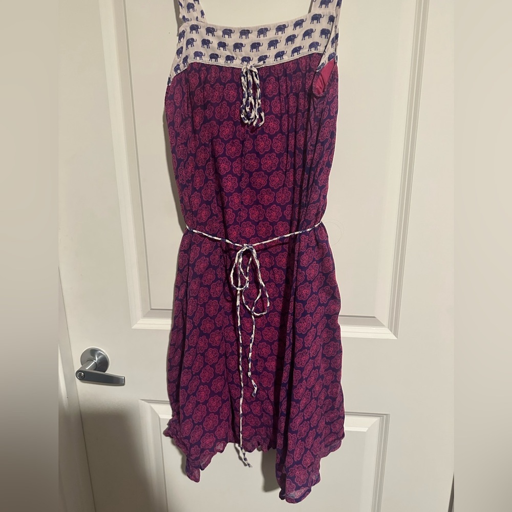 Hei Hei Elephant printed trimmed trimmed sun dress. Anthropologie